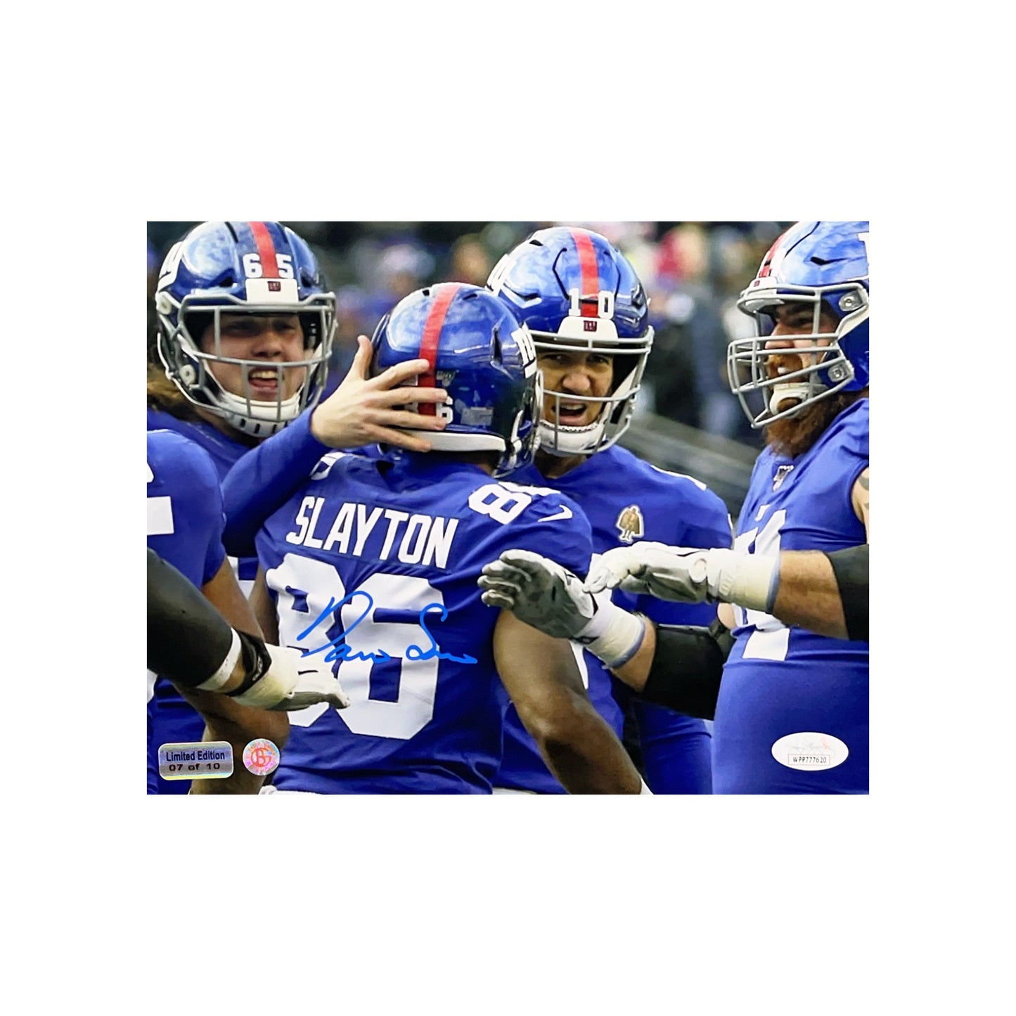 Darius Slayton Autographed New York Giants 8x10 LE /10 JSA