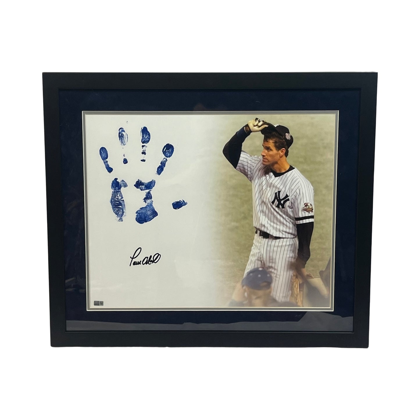 Paul O’Neill Autographed New York Yankees Cap Tip Framed 16x20 w/ Handprint Steiner CX