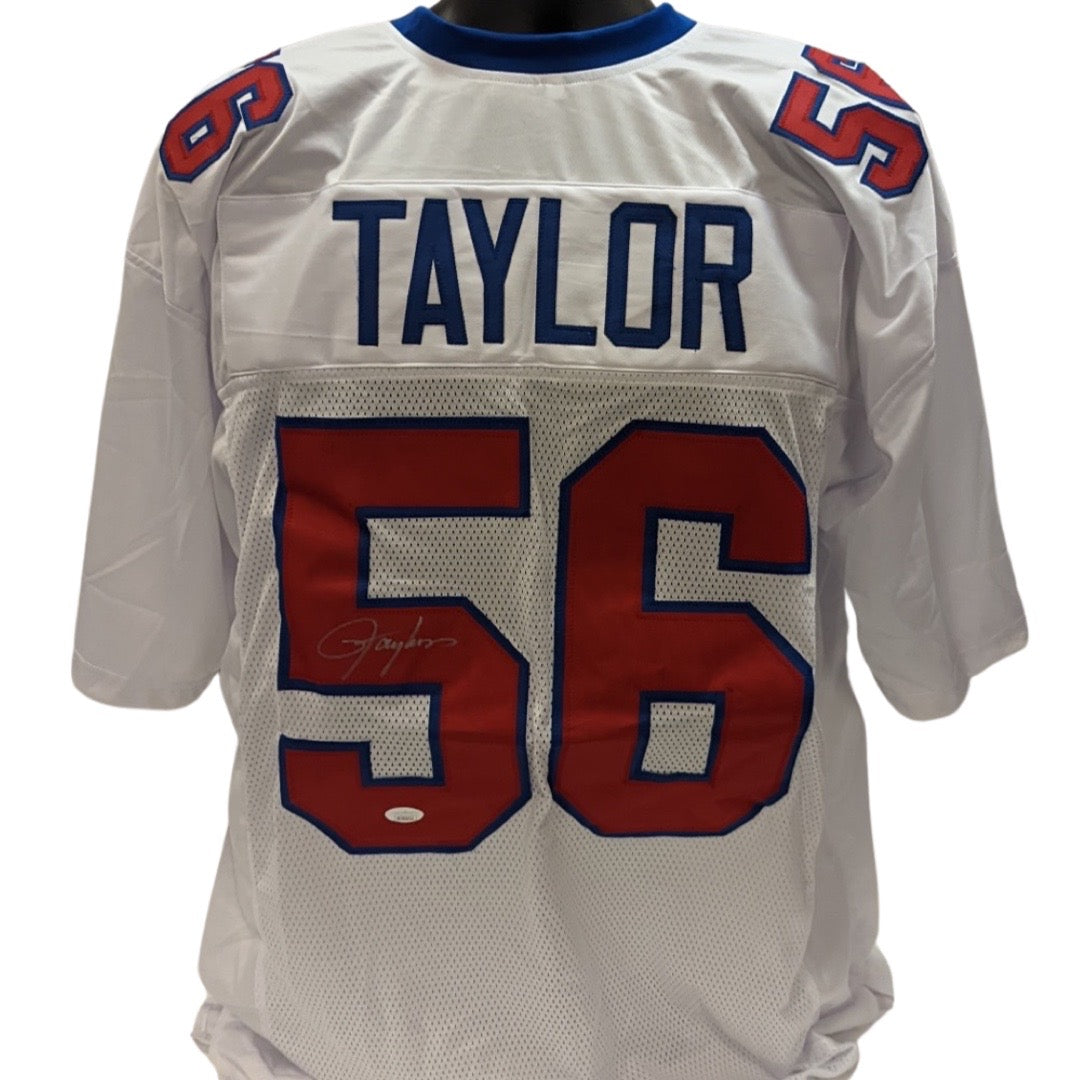Lawrence Taylor Autographed New York Giants White/Red Jersey JSA