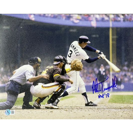 Alan Trammell Autographed Detroit Tigers 11x14 Photo HOF 18 Inscription JSA