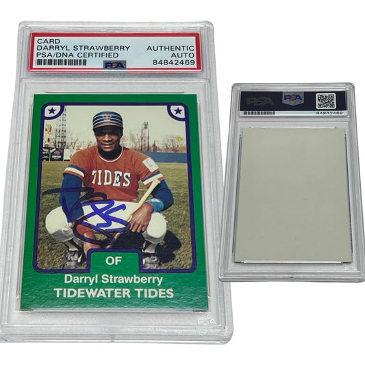 1983 Darryl Strawberry Tidewater Tides Minor League Card Autographed PSA Auto Authentic