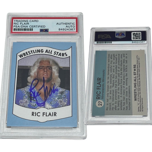 1982 Ric Flair Wrestling All Stars #27 Autographed PSA Auto Authentic