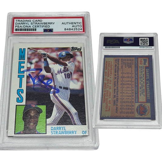1984 Darryl Strawberry Autographed Topps #182 PSA Auto Authentic