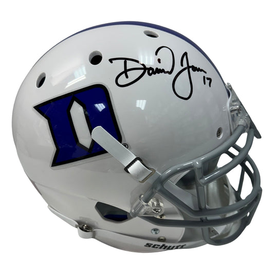 Daniel Jones Autographed Duke Blue Devils Schutt Authentic Helmet Beckett