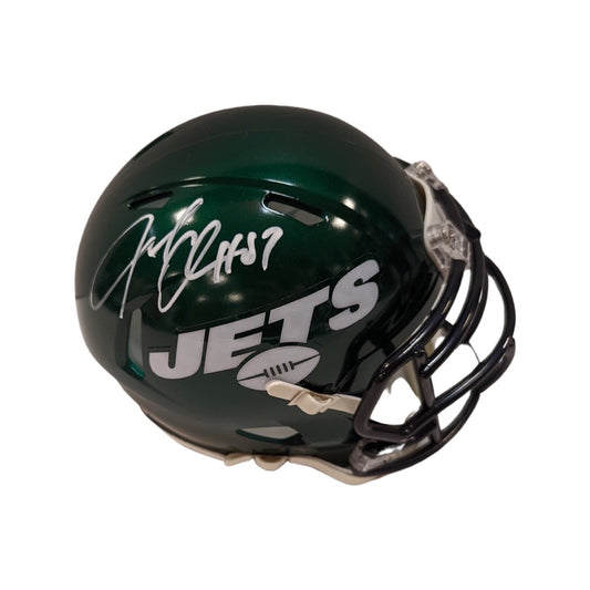 Laveranues Coles Autographed New York Jets Speed Mini Helmet Steiner CX
