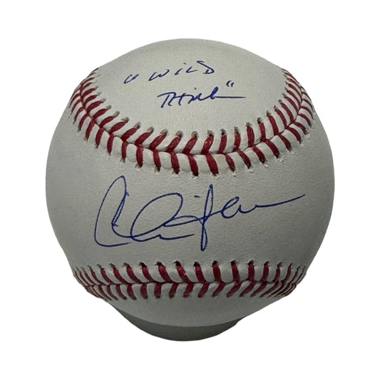 Charlie Sheen Autographed Major League Inscribed Wild Thing OMLB Beckett BAS