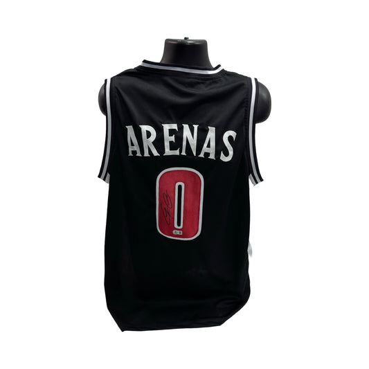 Gilbert Arenas Autographed Arizona Wildcats Black Jersey Beckett BAS