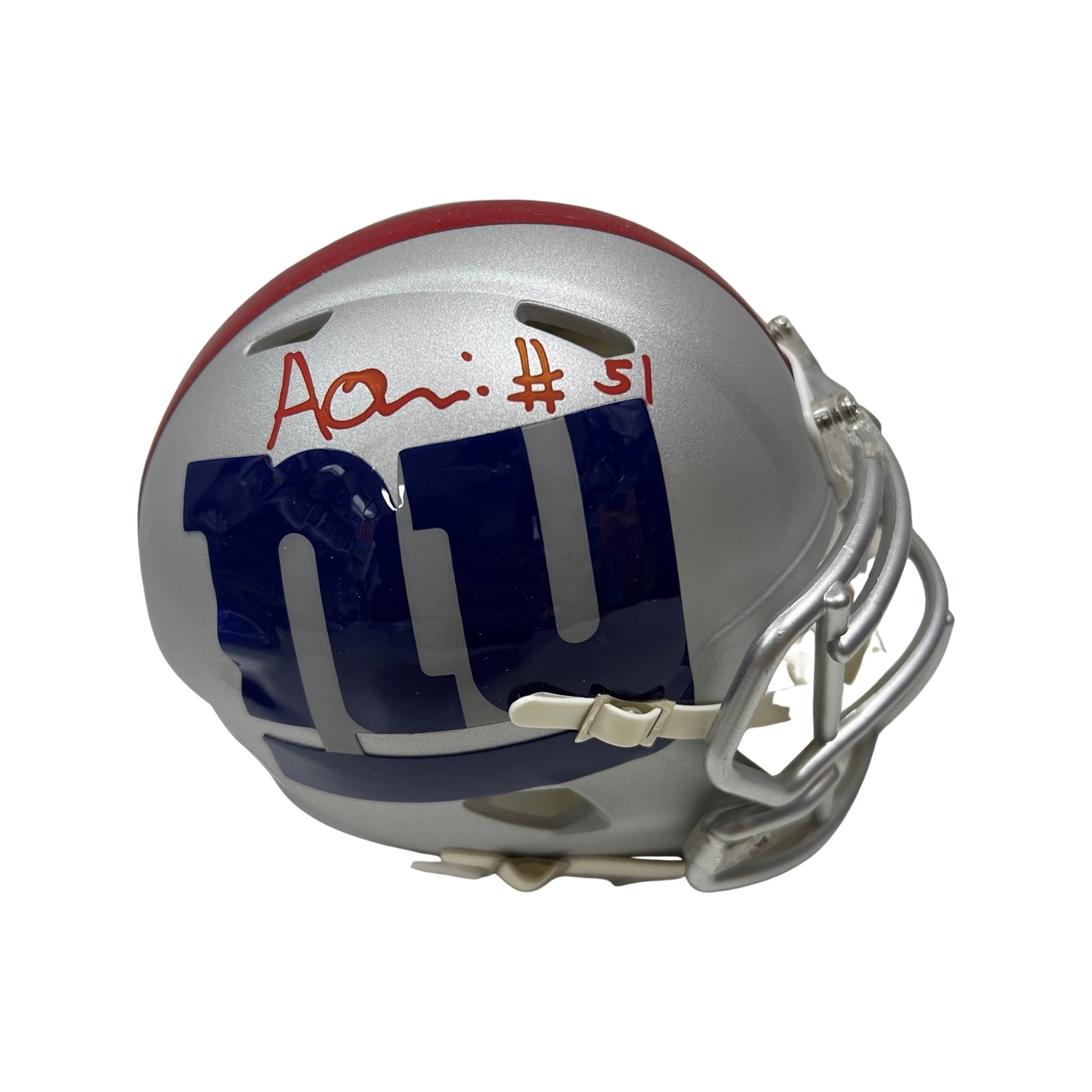 Azeez Ojulari Autographed New York Giants Amp Mini Helmet Beckett