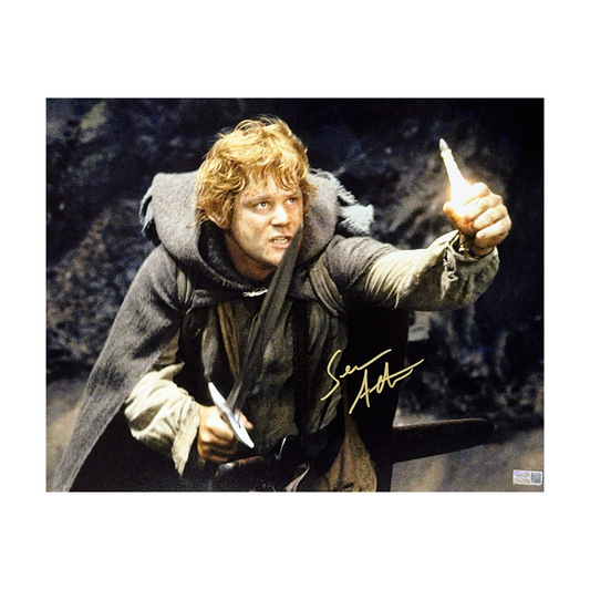 Sean Astin Autographed Lord of the Rings Light of Galadriel 11x14 Steiner CX