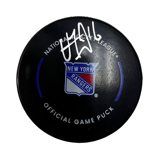 Vincent Trocheck Autographed New York Rangers Official Game Puck Steiner CX