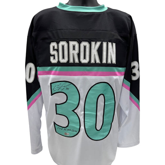 Ilya Sorokin Autographed New York Islanders 2023 NHL All Star Game Jersey First All Star Game Inscription Beckett