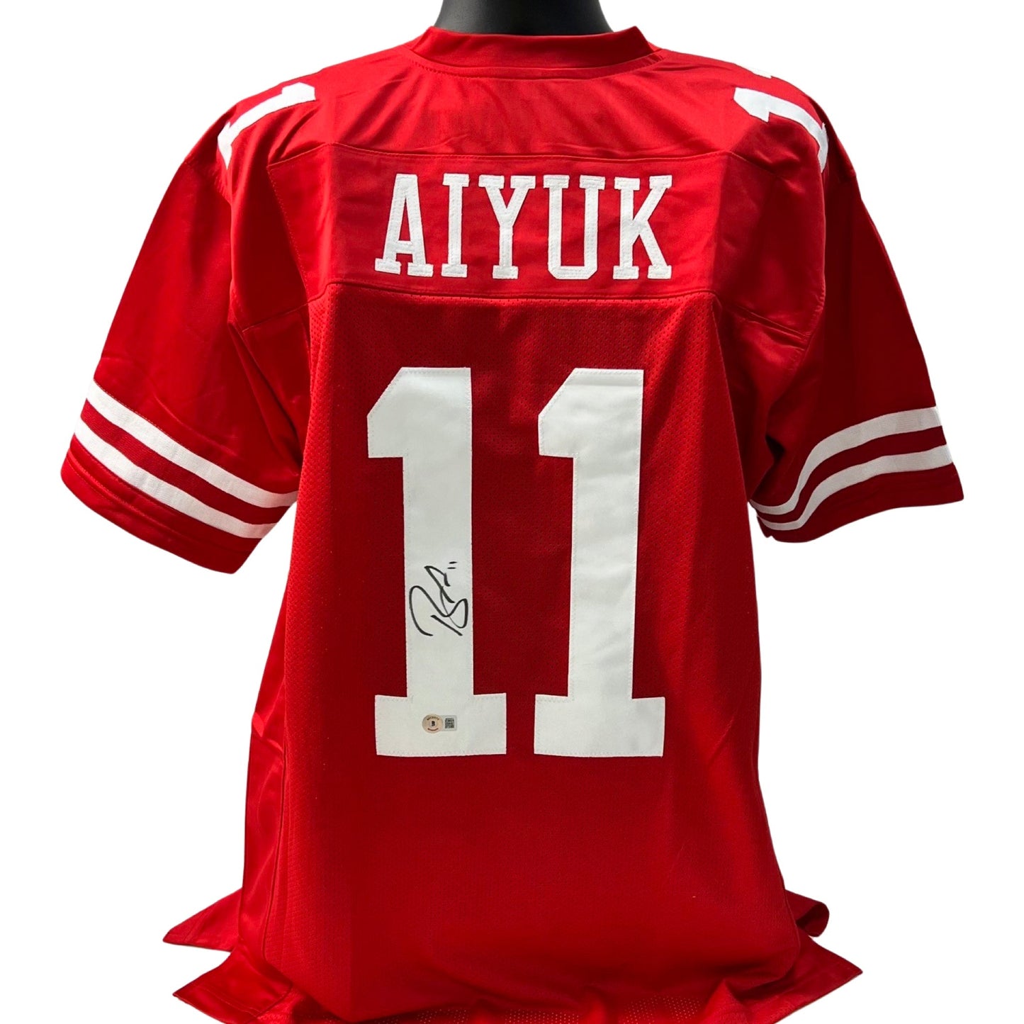 Brandon Aiyuk Autographed San Francisco 49’ers Red Jersey Beckett