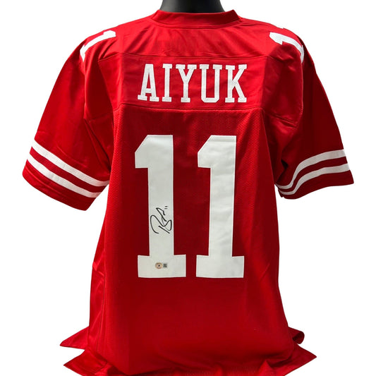 Brandon Aiyuk Autographed San Francisco 49’ers Red Jersey Beckett