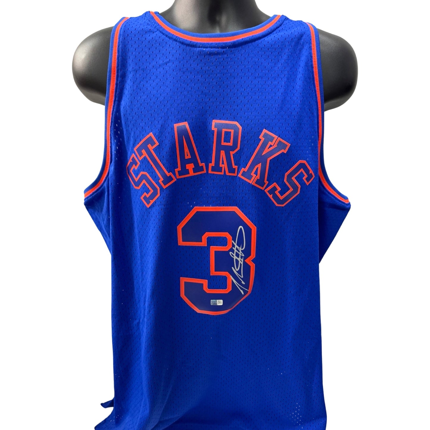 John Starks Autographed New York Knicks Mitchell & Ness 1996-97 Blue Alternate Swingman Jersey Steiner CX