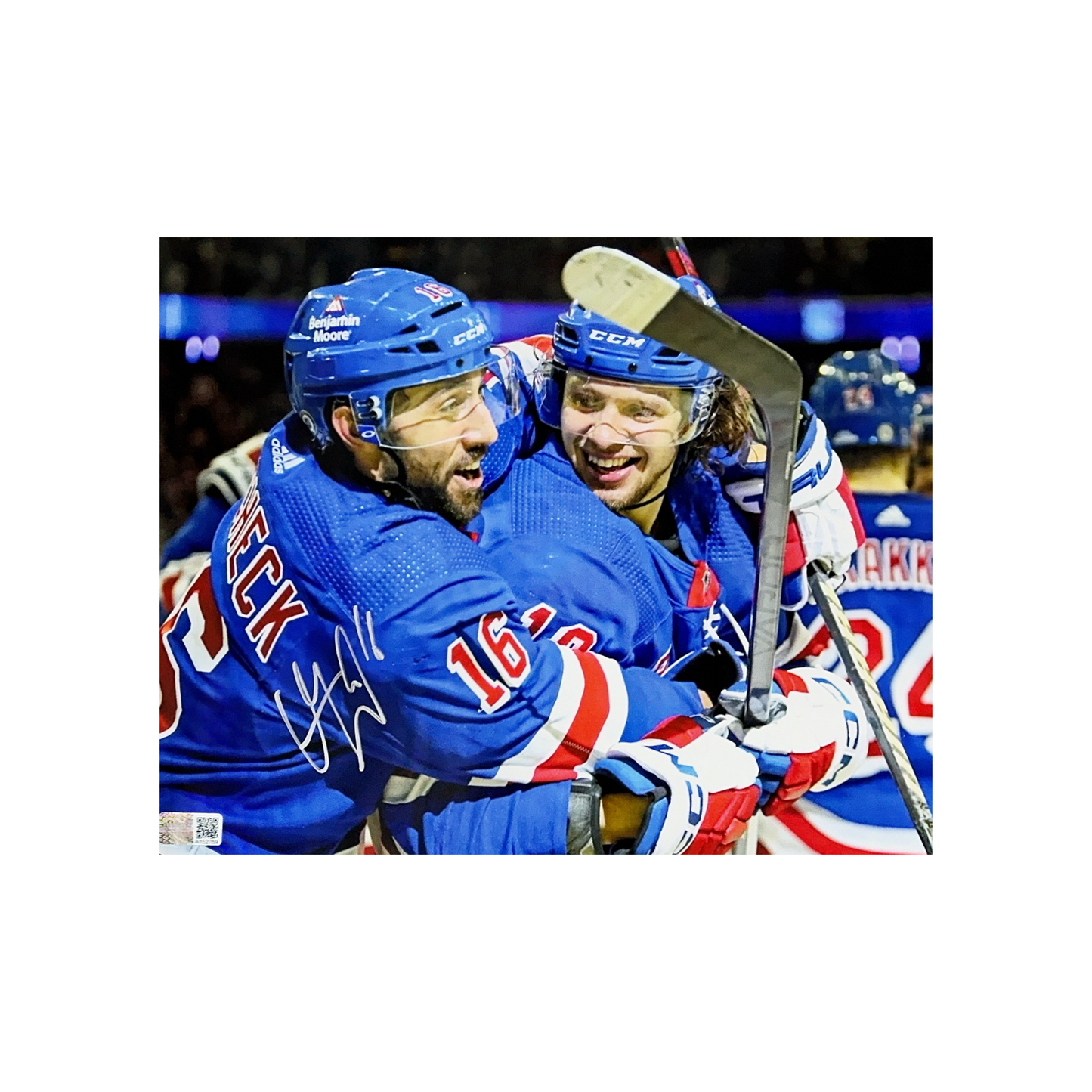 Vincent Trocheck Autographed New York Rangers w/ Panarin 8x10 Steiner CX