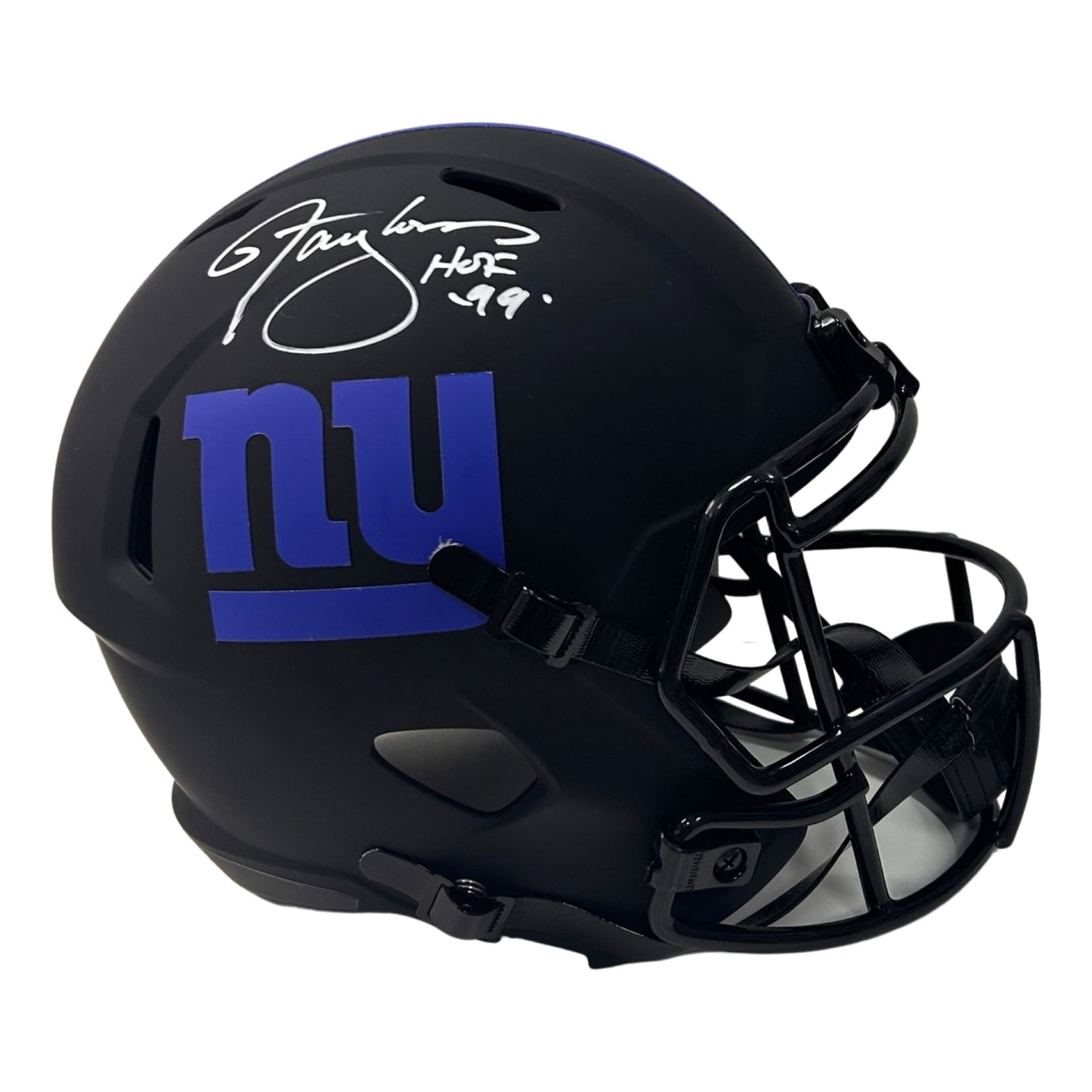 Lawrence Taylor Autographed New York Giants Eclipse Replica Helmet HOF 99 Inscription JSA