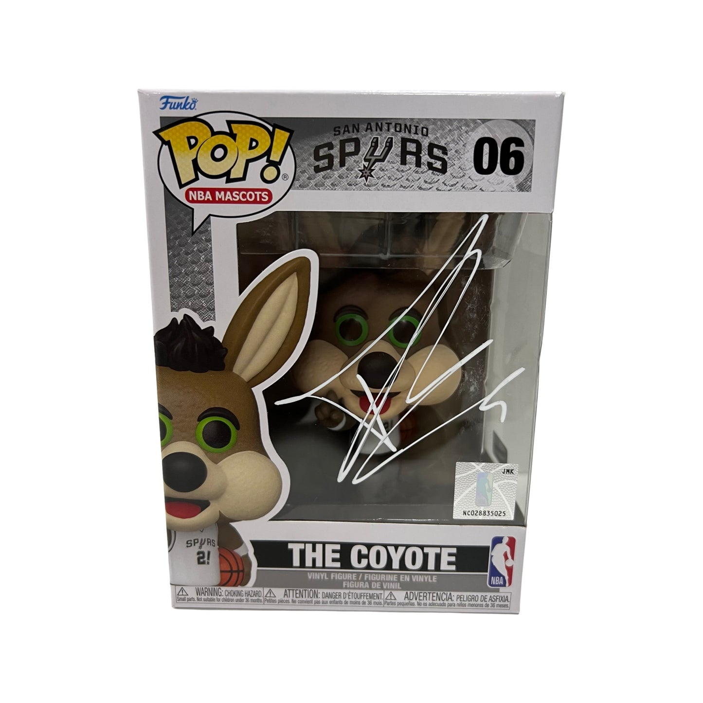 Tony Parker Autographed San Antonio Spurs Coyote Funko Pop Steiner CX