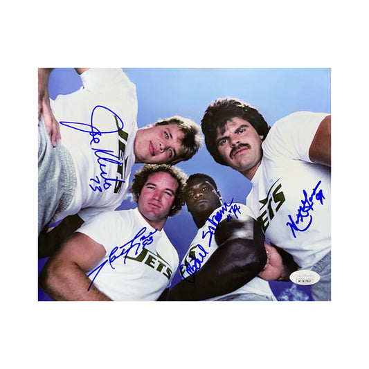 Mark Gastineau, Joe Klecko, Mark Gastineau & Abdul Salaam Autographed New York Jets Sack Exchange 8x10 JSA