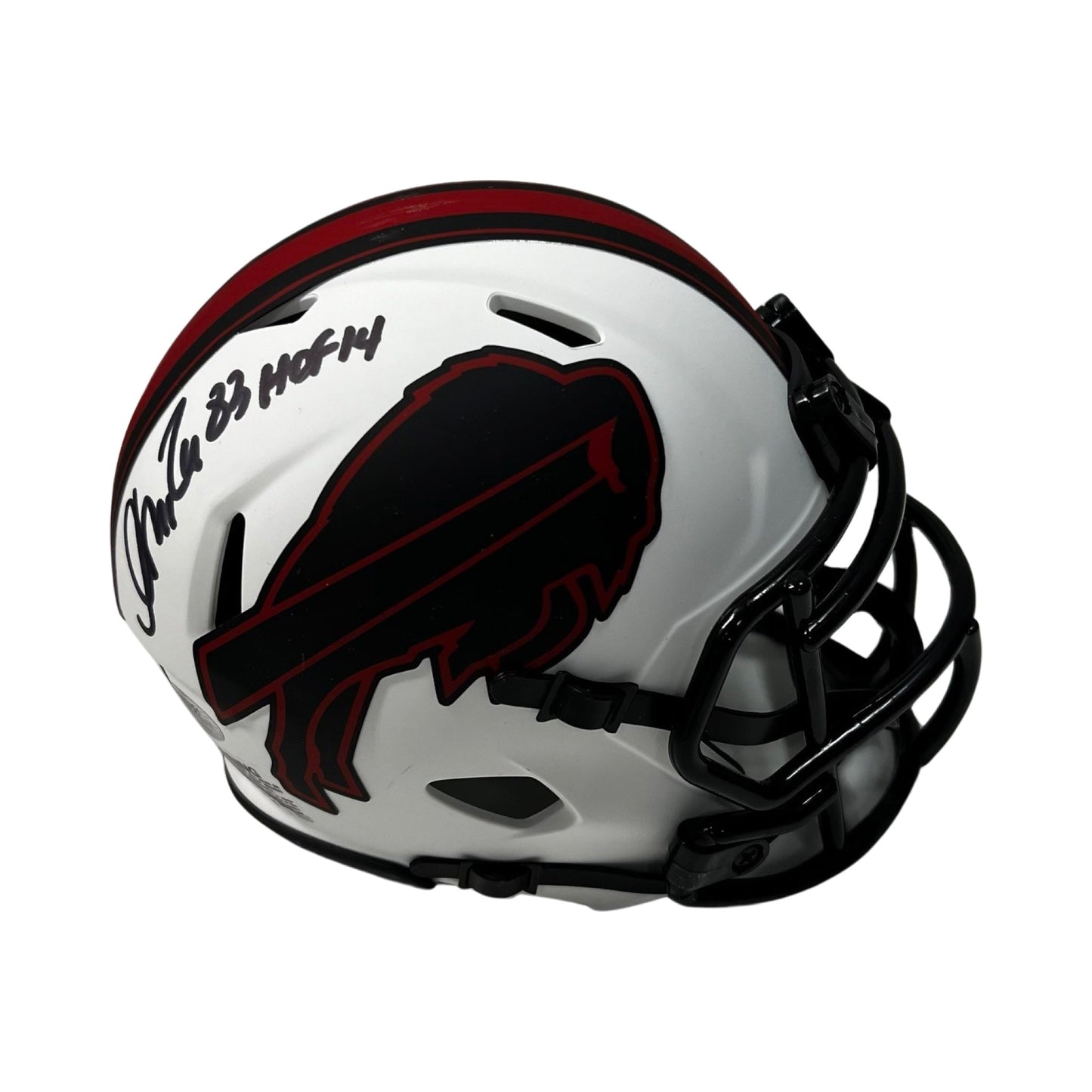 Andre Reed Autographed Buffalo Bills Lunar Eclipse Mini Helmet "HOF 14" Inscription Schwartz Sports