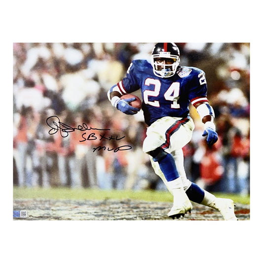 OJ Anderson Autographed New York Giants Black Ink 11x14 "SB XXV MVP" Inscription Steiner CX