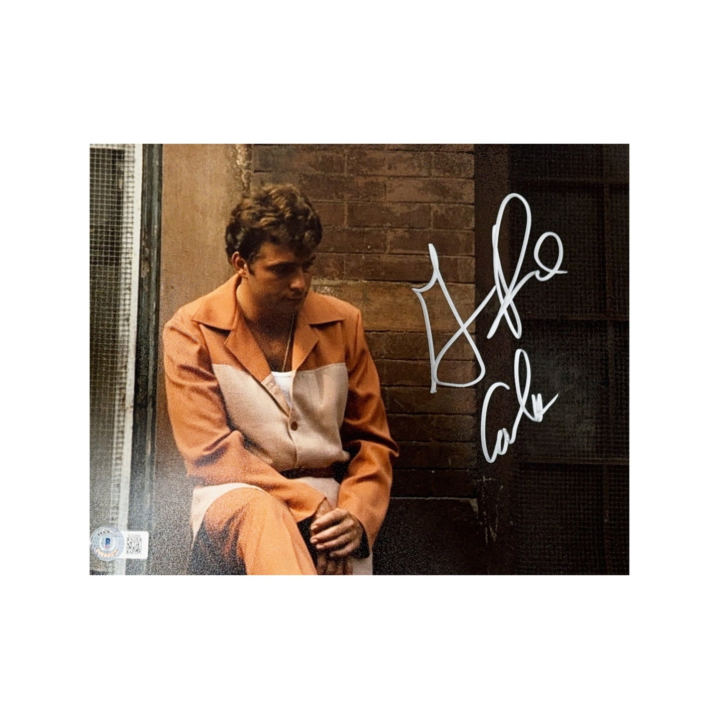 Gianni Russo Autographed The Godfather Leaning on Wall 8x10 Carlo Inscription Beckett