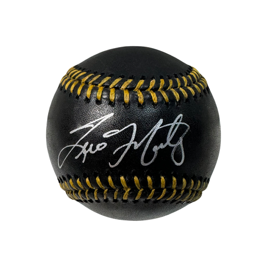Tino Martinez Autographed Black Leather OMLB PSA