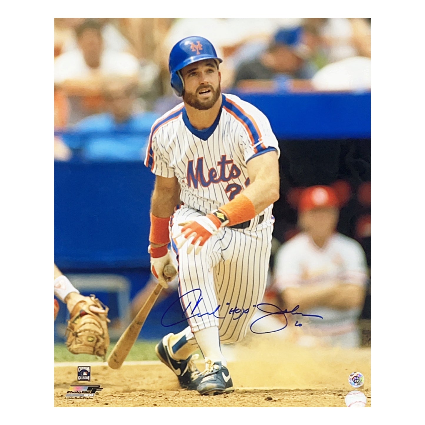 Howard Johnson Autographed New York Mets Batting 16x20 “HOJO” Inscription BG