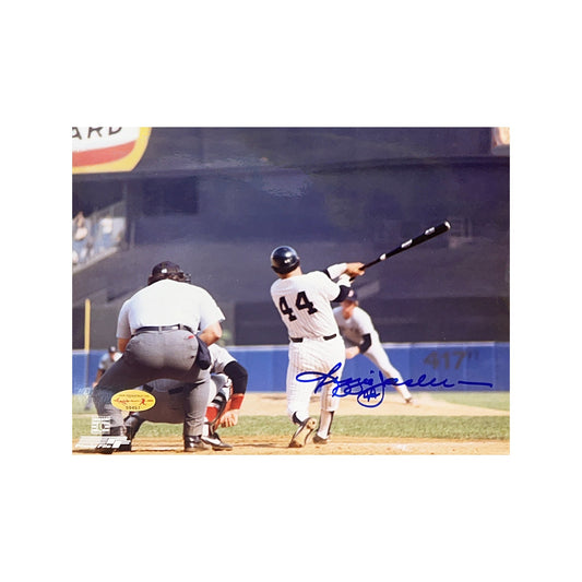 Reggie Jackson Autographed New York Yankees Swing 8x10 Reggie Jackson COA