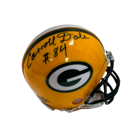 Carroll Dale Autographed Green Bay Packers Mini Helmet JSA