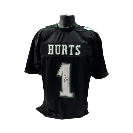 Jalen Hurts Autographed Philadelphia Eagles Black Jersey JSA - Unframed