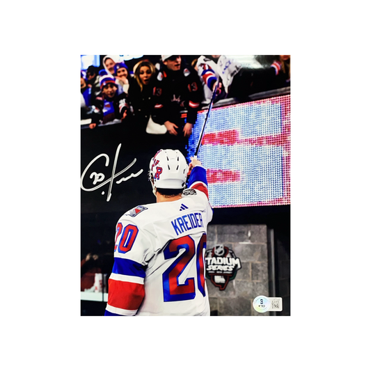 Chris Kreider Autographed New York Rangers Stadium Series 8x10 Beckett
