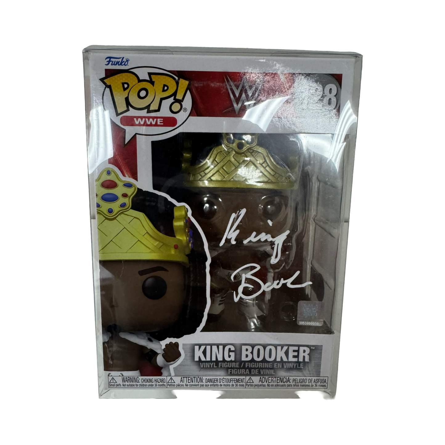 King Booker Signed WWE Funko Pop #128 Beckett