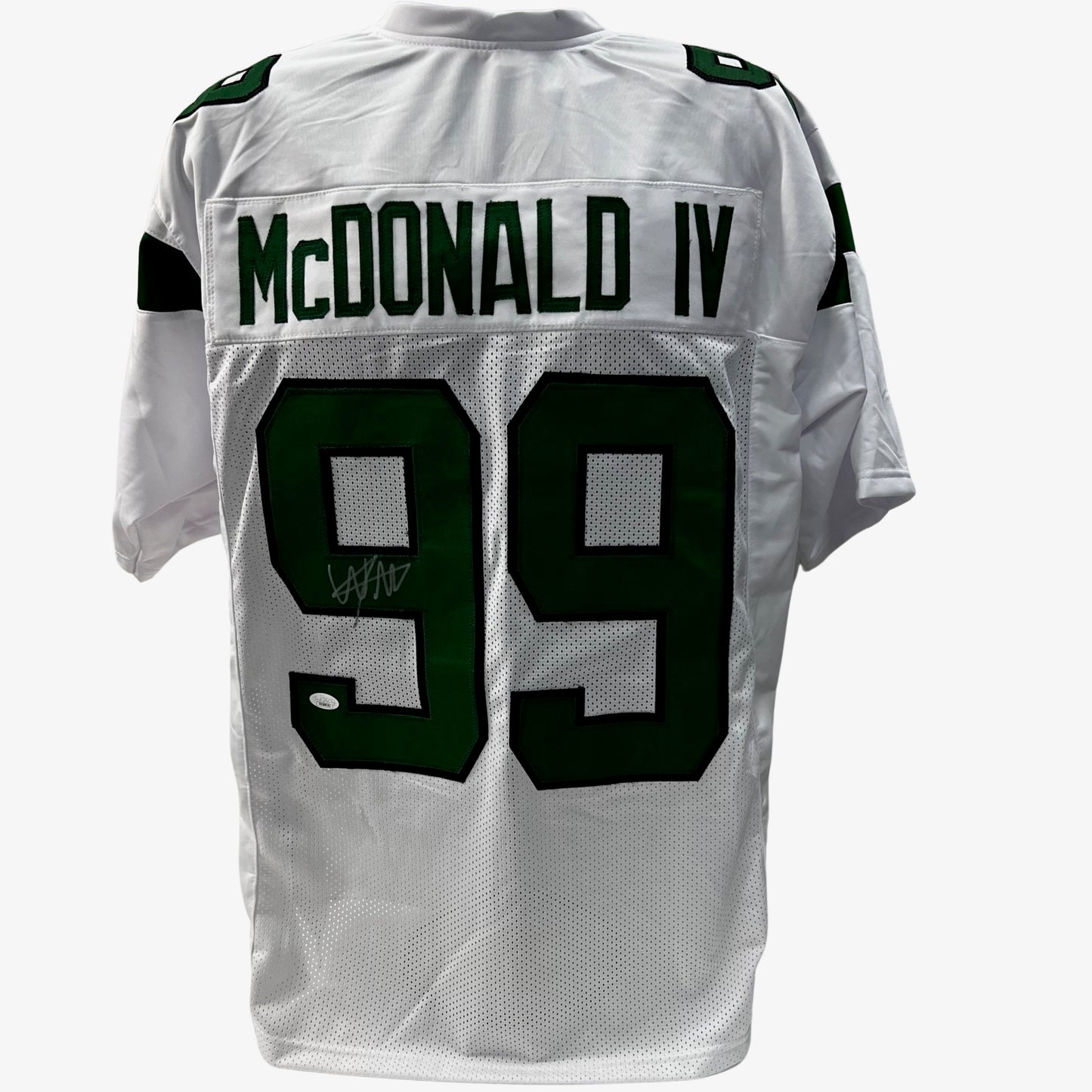 Will McDonald Autographed New York Jets White Jersey JSA