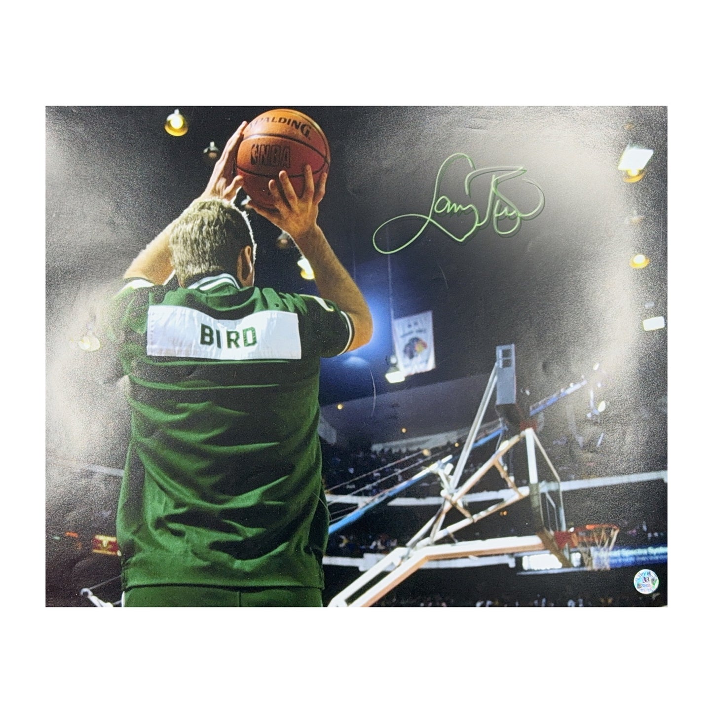 Larry Bird Autographed Boston Celtics 3 Point Contest 16x20 Larry Bird COA