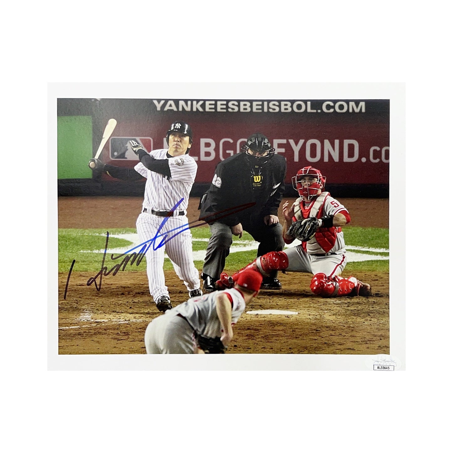 Hideki Matsui Autographed New York Yankees World Series HR 8x10 JSA