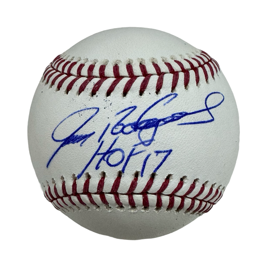 Ivan Pudge Rodriguez Autographed OMLB HOF 17 Inscription JSA