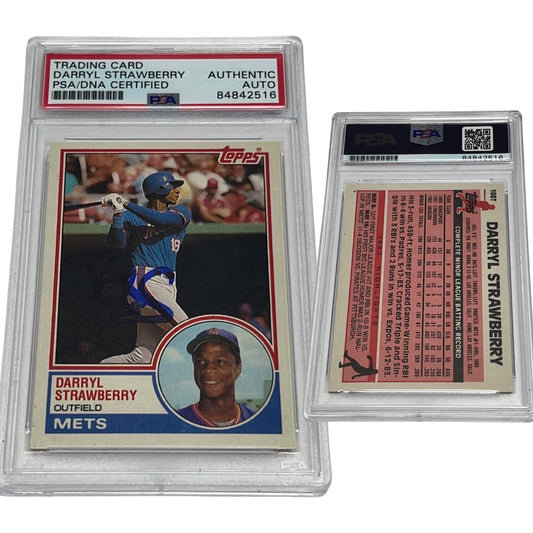 1983 Darryl Strawberry Topps Rookie Card #108T Autographed PSA Auto Authentic