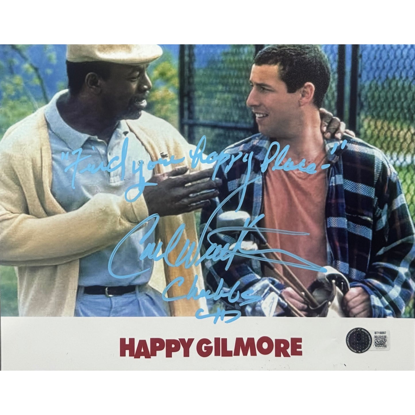 Carl Weathers Autographed Happy Gilmore Walking Inscribed "Find Your Happy Place" 8x10 Photo Beckett BAS
