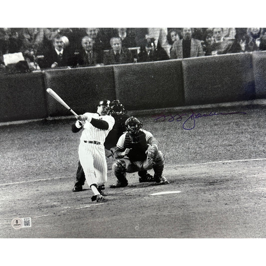 Reggie Jackson Autographed New York Yankees Swing 11x14 Beckett BAS