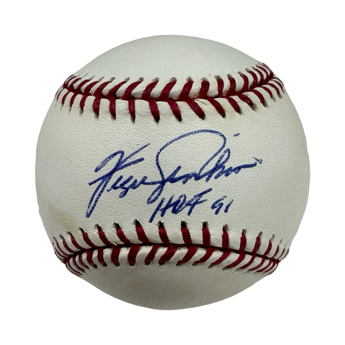 Fergie Jenkins Autographed Official National League Baseball HOF 91 Inscription JSA