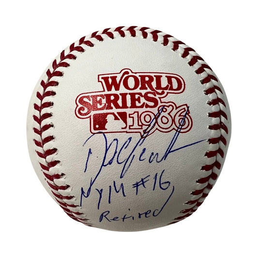 Doc Gooden Autographed New York Mets 1986 World Series Baseball NYM #16 Retired Inscription Steiner CX
