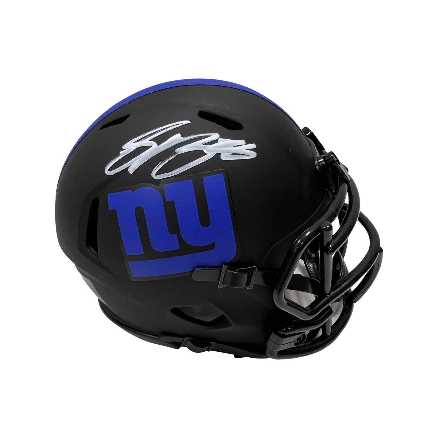 Saquon Barkley Autographed New York Giants Eclipse Mini Helmet Beckett