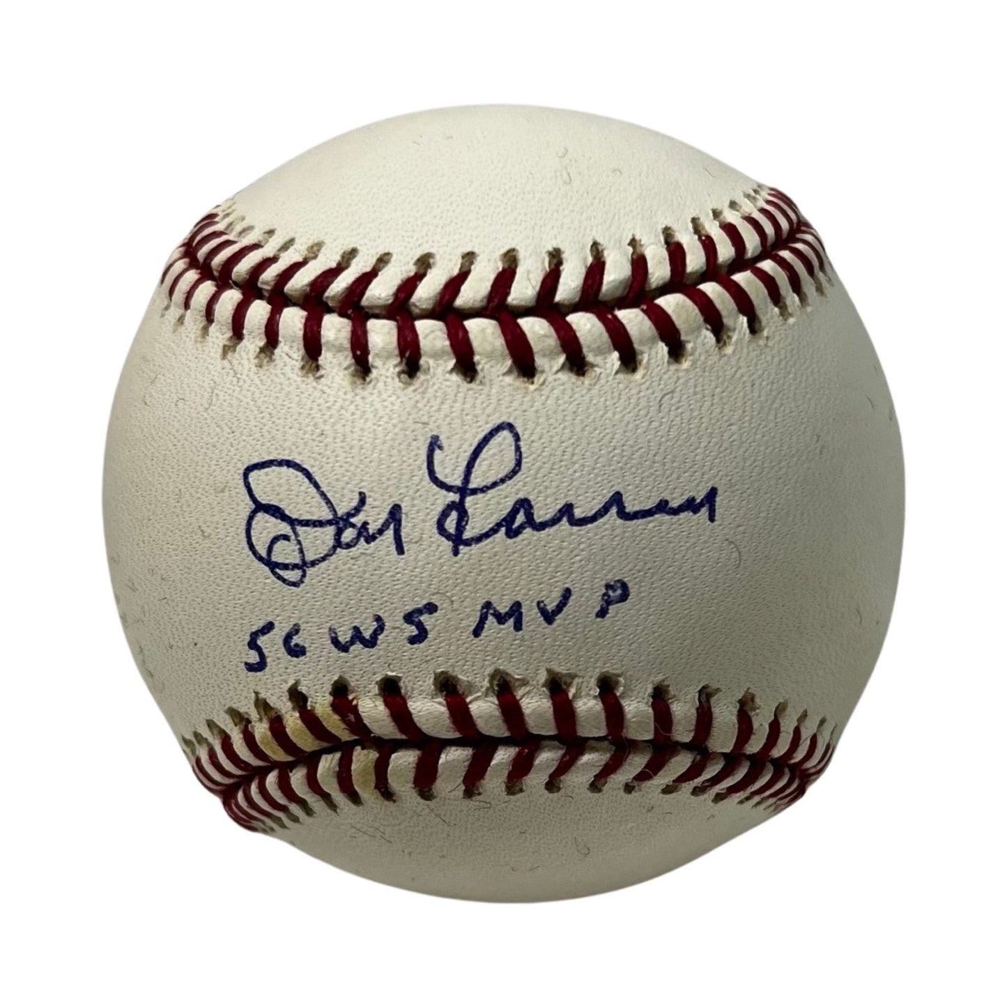 Don Larsen Autographed New York Yankees OMLB 56 WS MVP Inscription Reggie Jackson COA