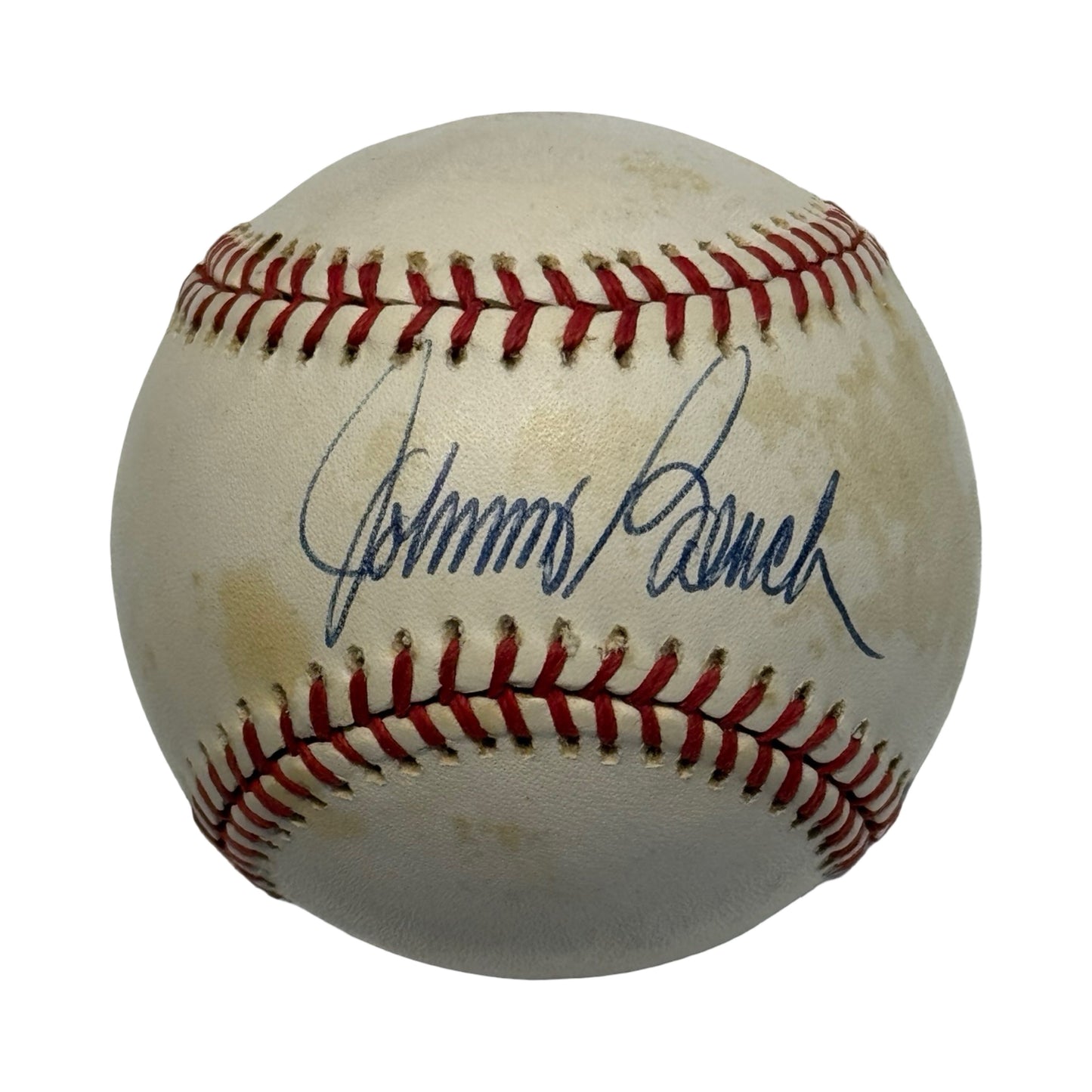 Johnny Bench Autographed Cincinnati Reds OMLB Beckett