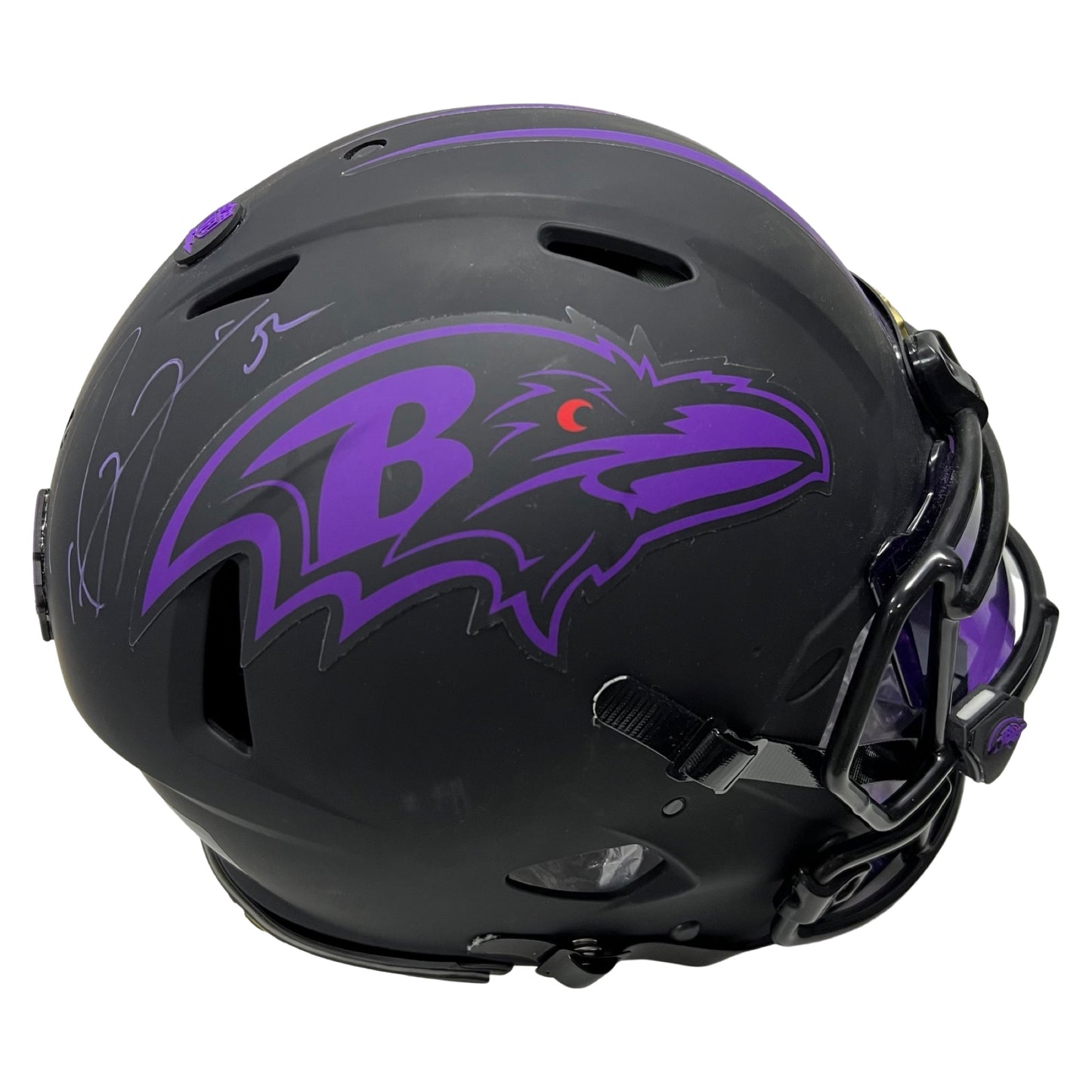 Ray Lewis Autographed Baltimore Ravens Eclipse Authentic Helmet w/ Visor & Bumpers Beckett