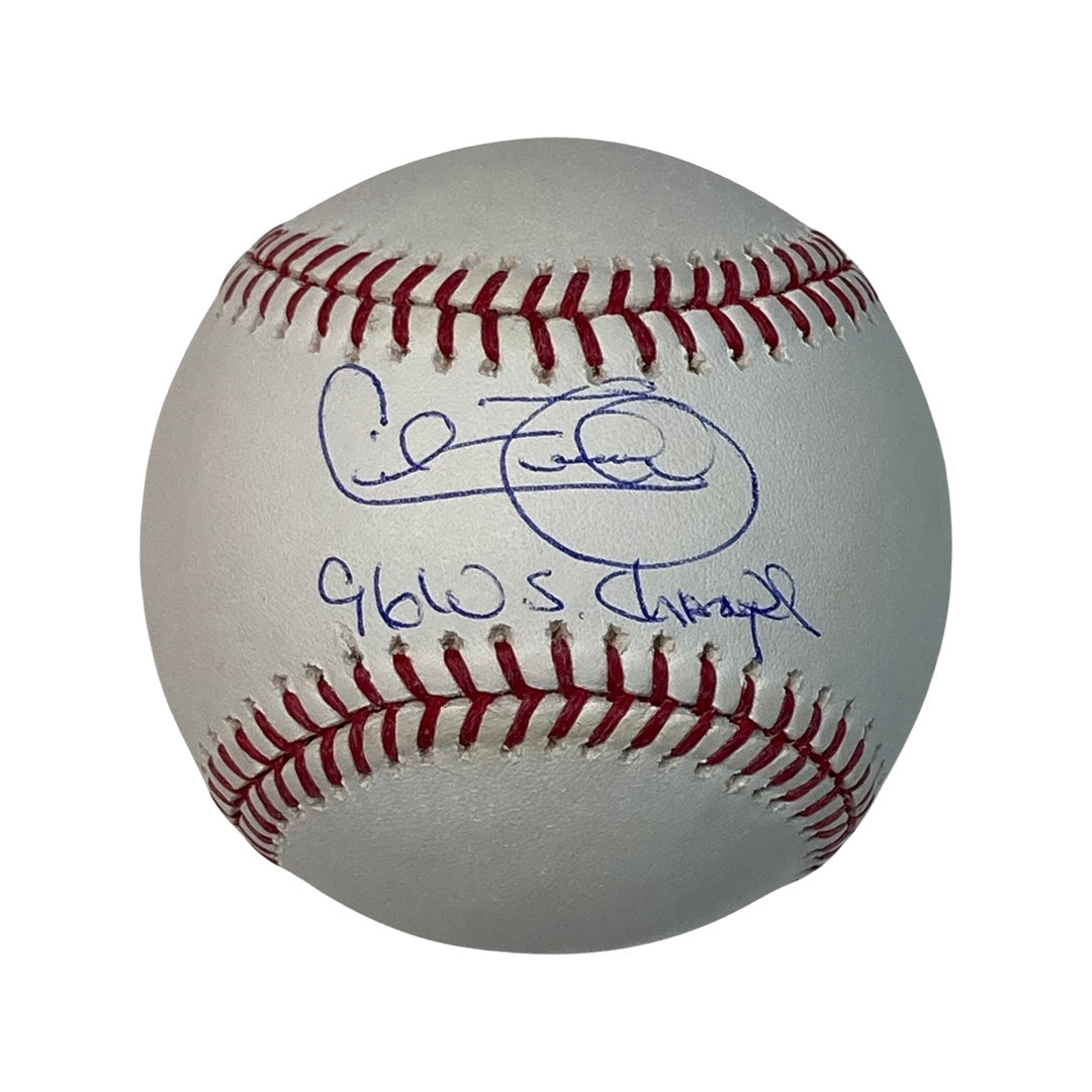 Cecil Fielder Autographed New York Yankees OMLB 96 WS Champs Inscription Steiner