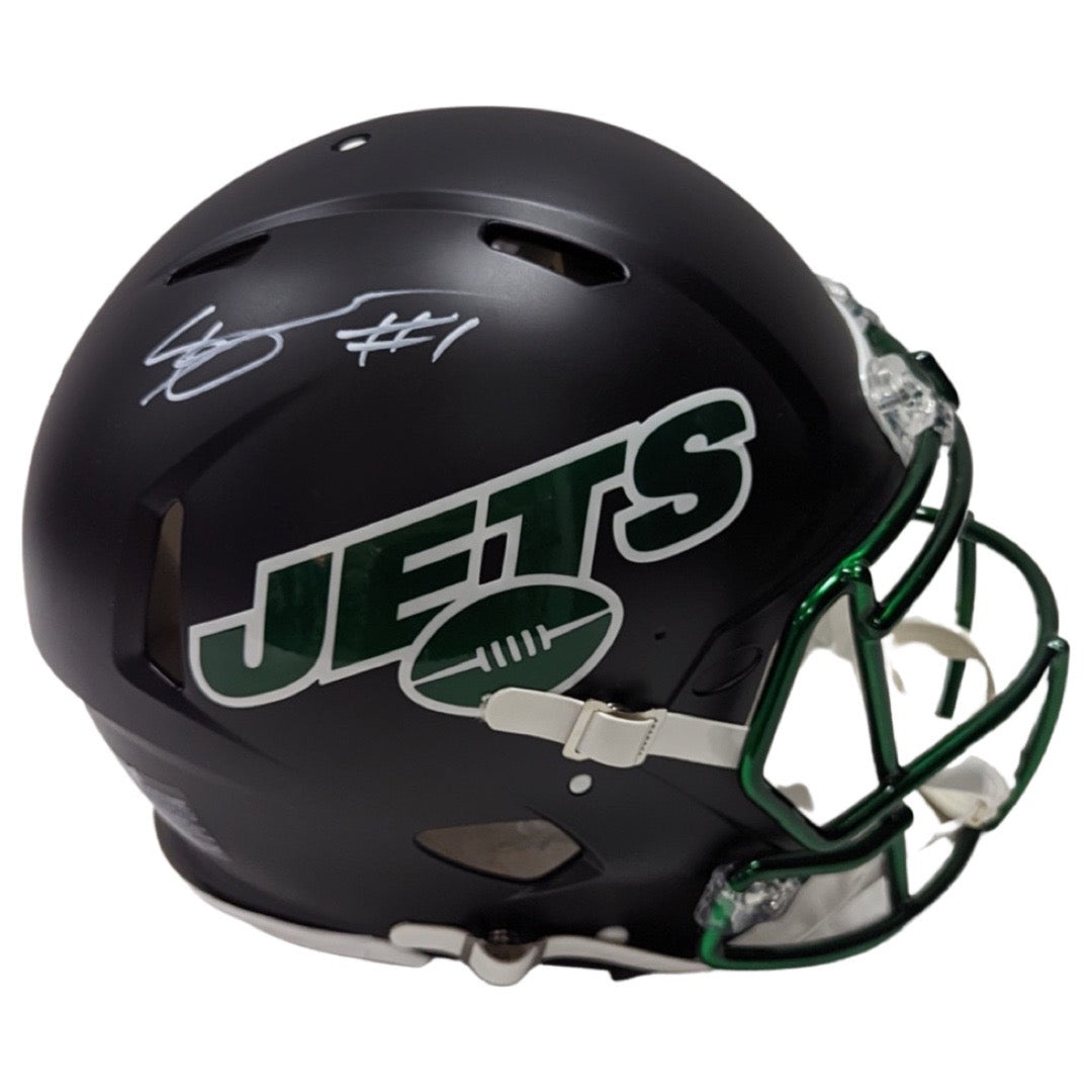 Sauce Gardner Autographed New York Jets Alternate Black Speed Authentic Helmet Beckett
