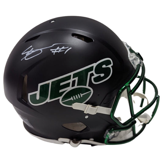 Sauce Gardner Autographed New York Jets Alternate Black Speed Authentic Helmet Beckett