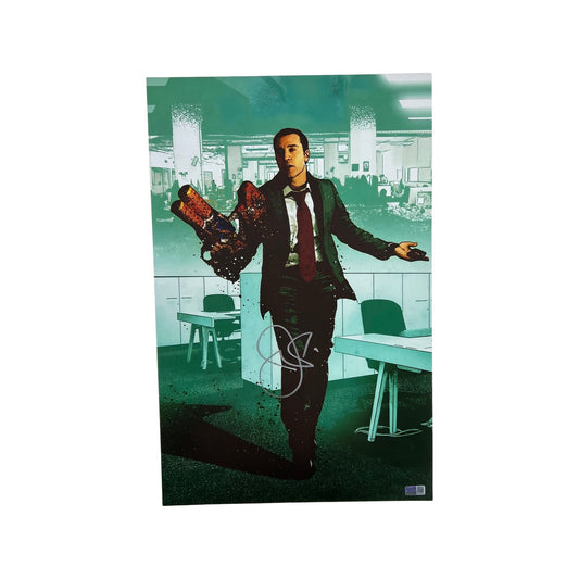 Jeremy Piven Autographed Ari Gold Entourage Paintball Gun Poster 11x17 Photo Steiner CX