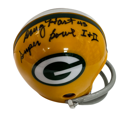 Doug Hart Autographed Green Bay Packers Mini Helmet Super Bowl 1 + 2 Inscription JSA